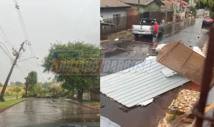 Temporal provoca estragos em Ivaiporã na tarde deste domingo (22)
