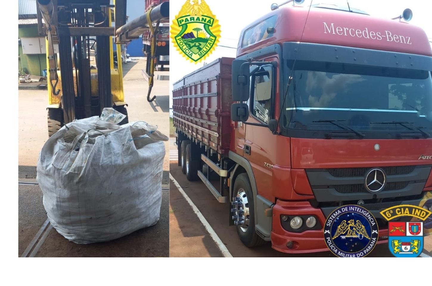 Motorista de 45 anos é preso em Jardim Alegre com caminhão carregado com fios de cobre furtados