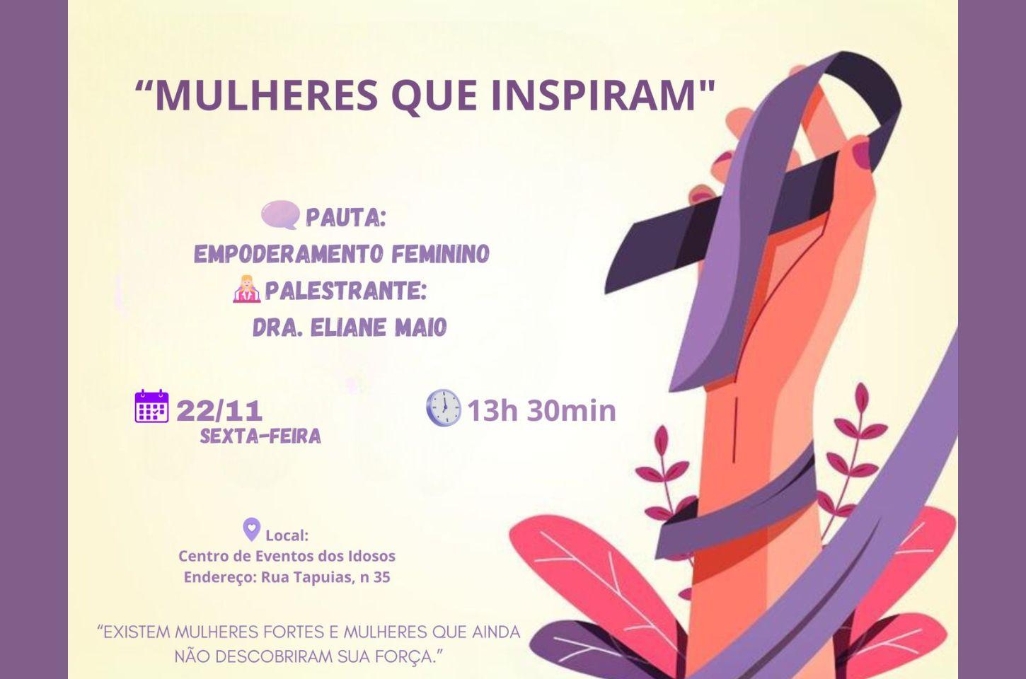 Palestra sobre empoderamento feminino será realizada em Jardim Alegre nesta sexta-feira