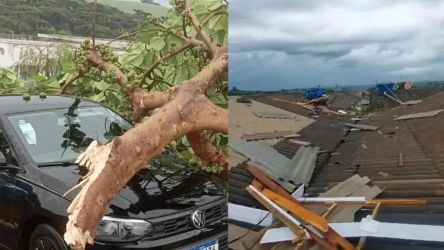 Tempestade causa destruição em município do Paraná