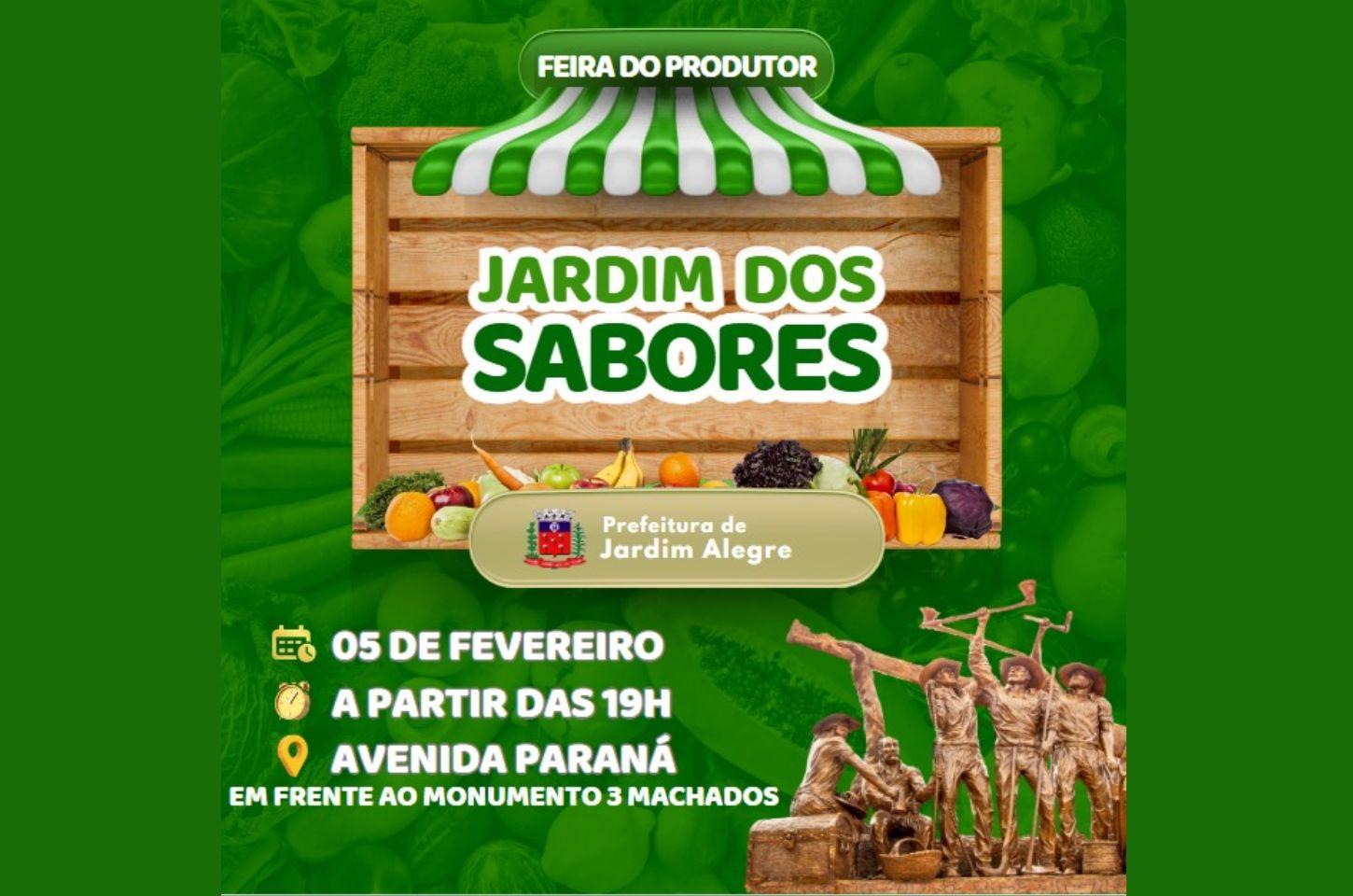 Jardim Alegre terá Feira do Produtor toda quarta-feira