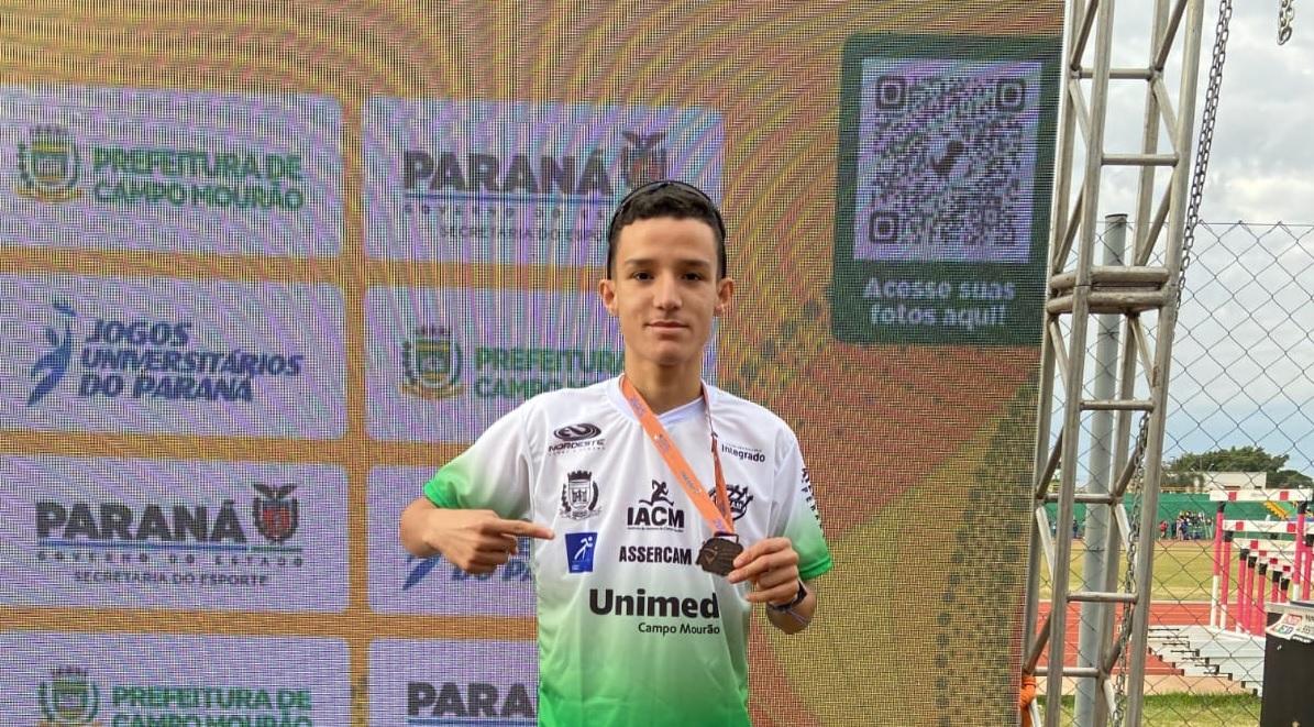 Aos 18 anos, atleta de Jardim Alegre se destaca nos Jogos da Juventude do Paraná