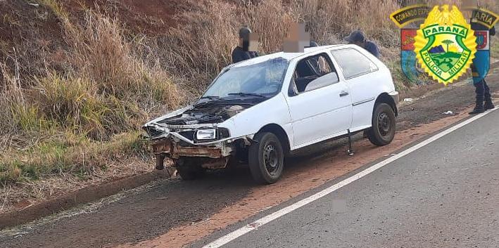 Capotamento é registrado entre Lidianópolis e Cruzmaltina na PRC-272