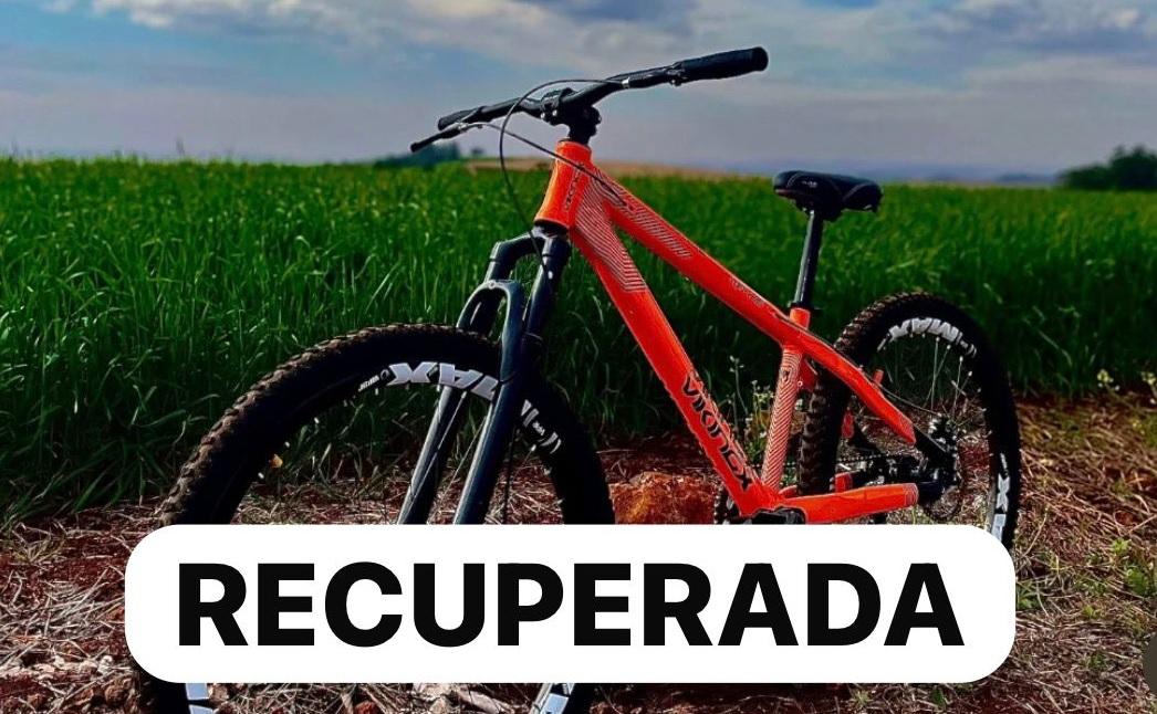 Bicicleta furtada em Jardim Alegre é encontrada em área de mata