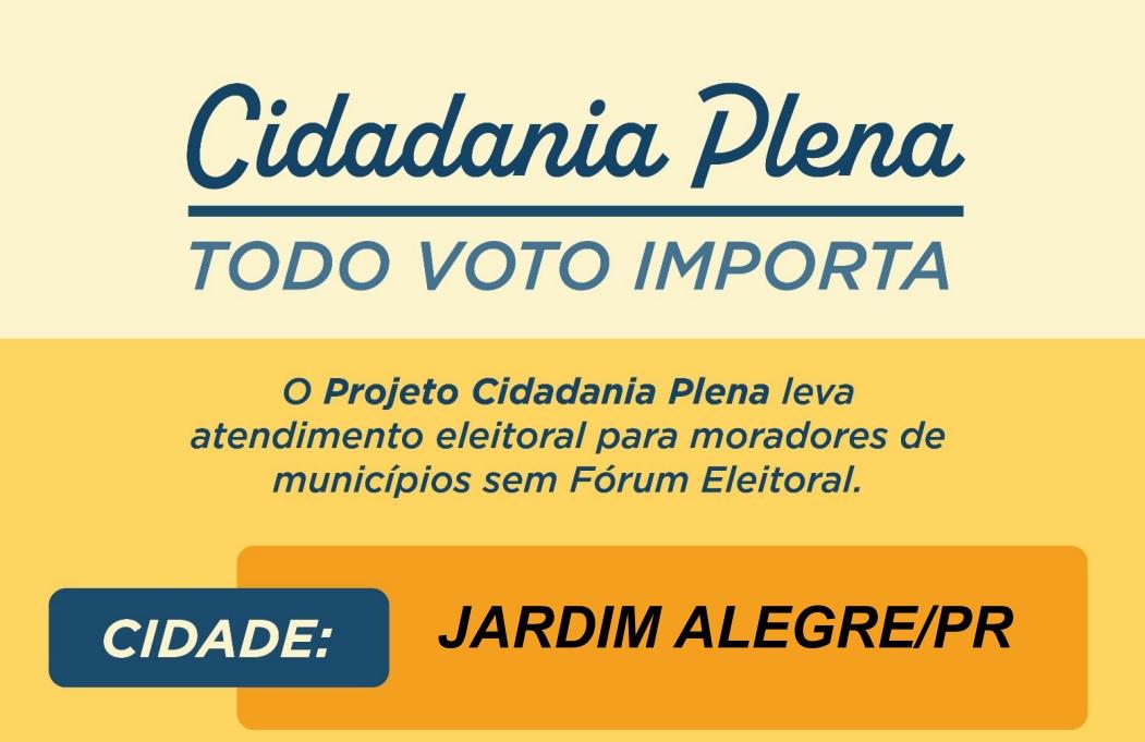 Projeto Cidadania Plena leva atendimento eleitoral a Jardim Alegre