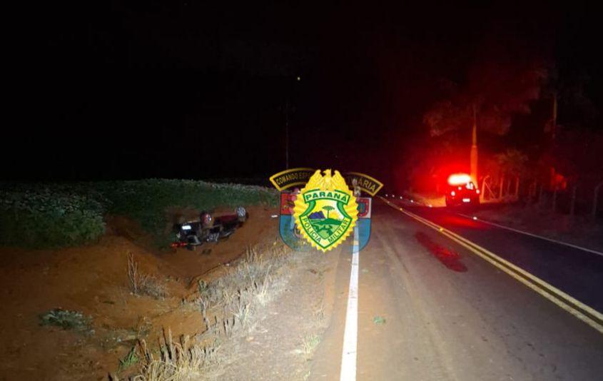 Capotamento entre Ariranha do Ivaí e Ivaiporã deixa feridos
