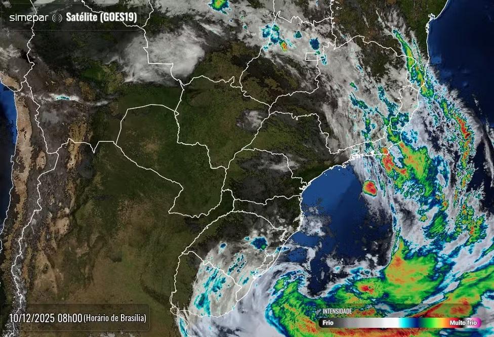 Ciclone extratropical provoca ventos fortes no Paraná; Jardim Alegre segue sem chuva nesta quarta (10)