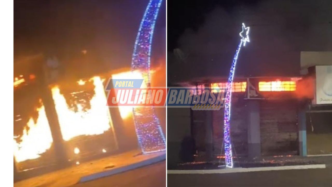 Incêndio em Lanchonete atinge três estabelecimentos comerciais em Jardim Alegre