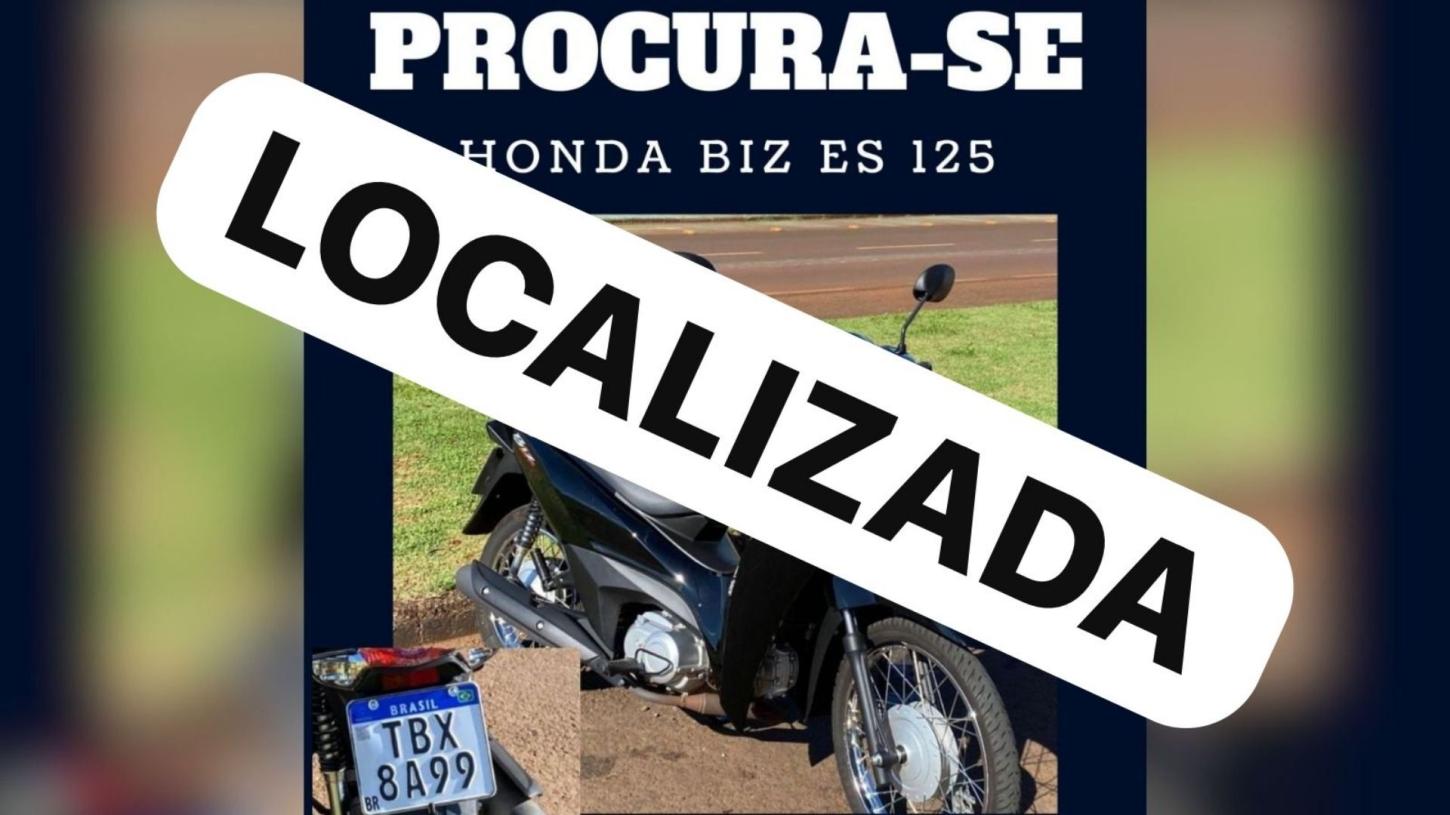 Moto furtada durante a madrugada é localizada na tarde de domingo em Ivaiporã
