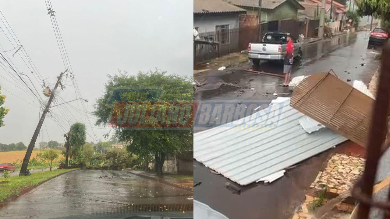 Temporal provoca estragos em Ivaiporã na tarde deste domingo (22)