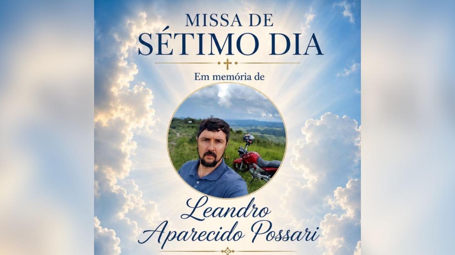 Família de Leandro Possari agradece apoio da comunidade e convida para missa de sétimo dia em Jardim Alegre
