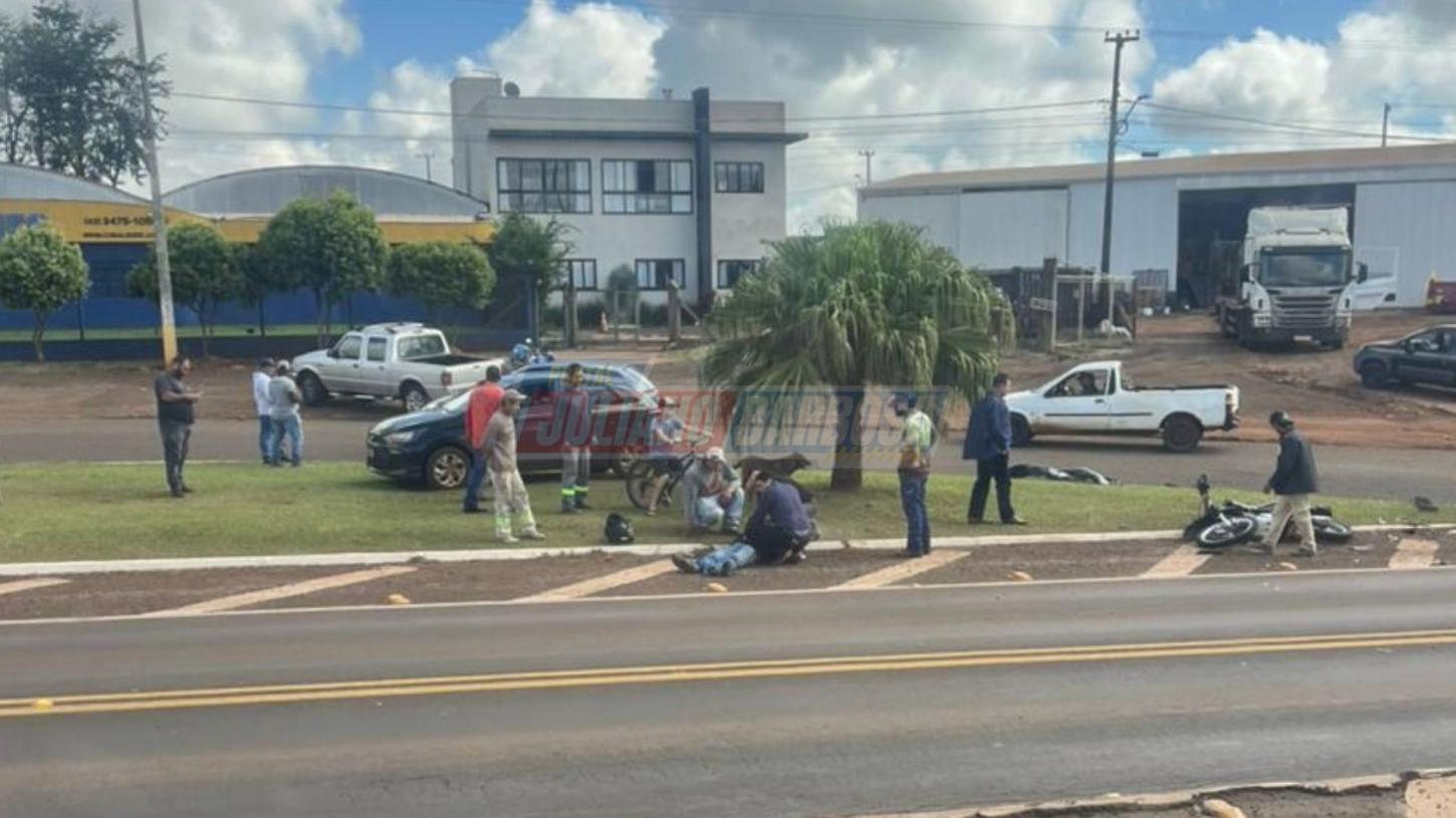 Motociclista fica ferido após bater na traseira de veículo na PRC-466, em Jardim Alegre