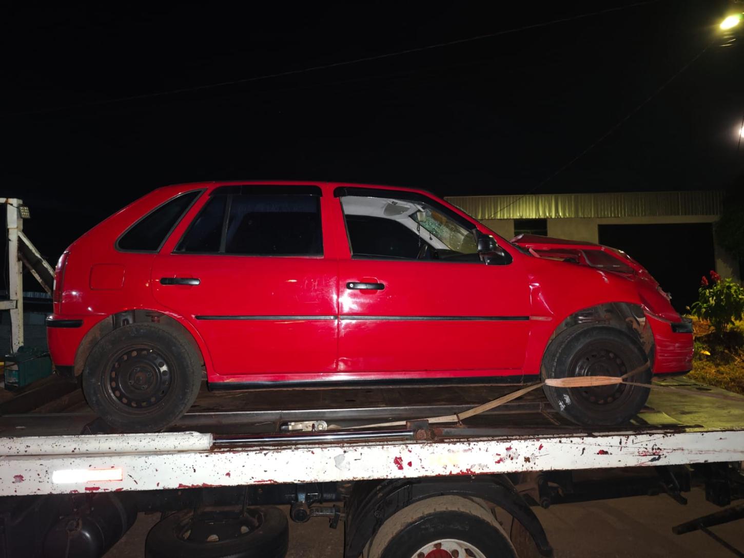 VW/Gol envolvido no acidente em Jardim Alegre