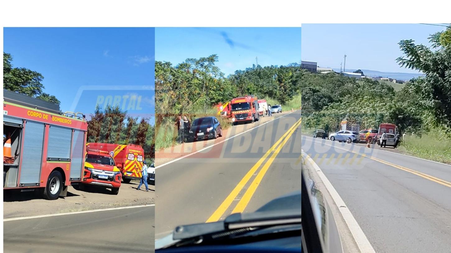 Acidente é registrado na PRC-466 próximo ao distrito de Monte Alto