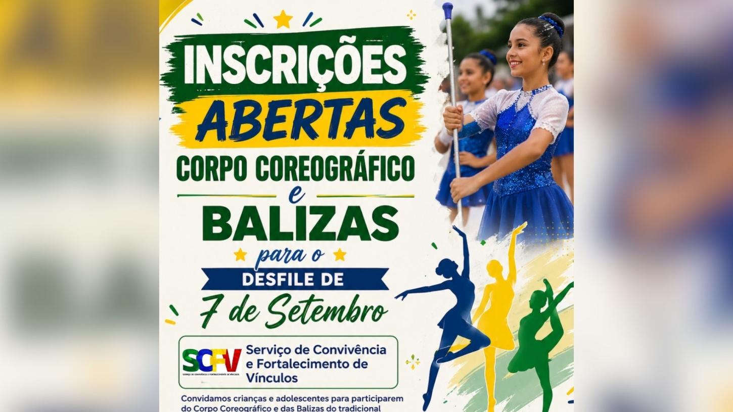 Jardim Alegre abre inscrições para Corpo Coreográfico e Balizas do desfile de 7 de Setembro