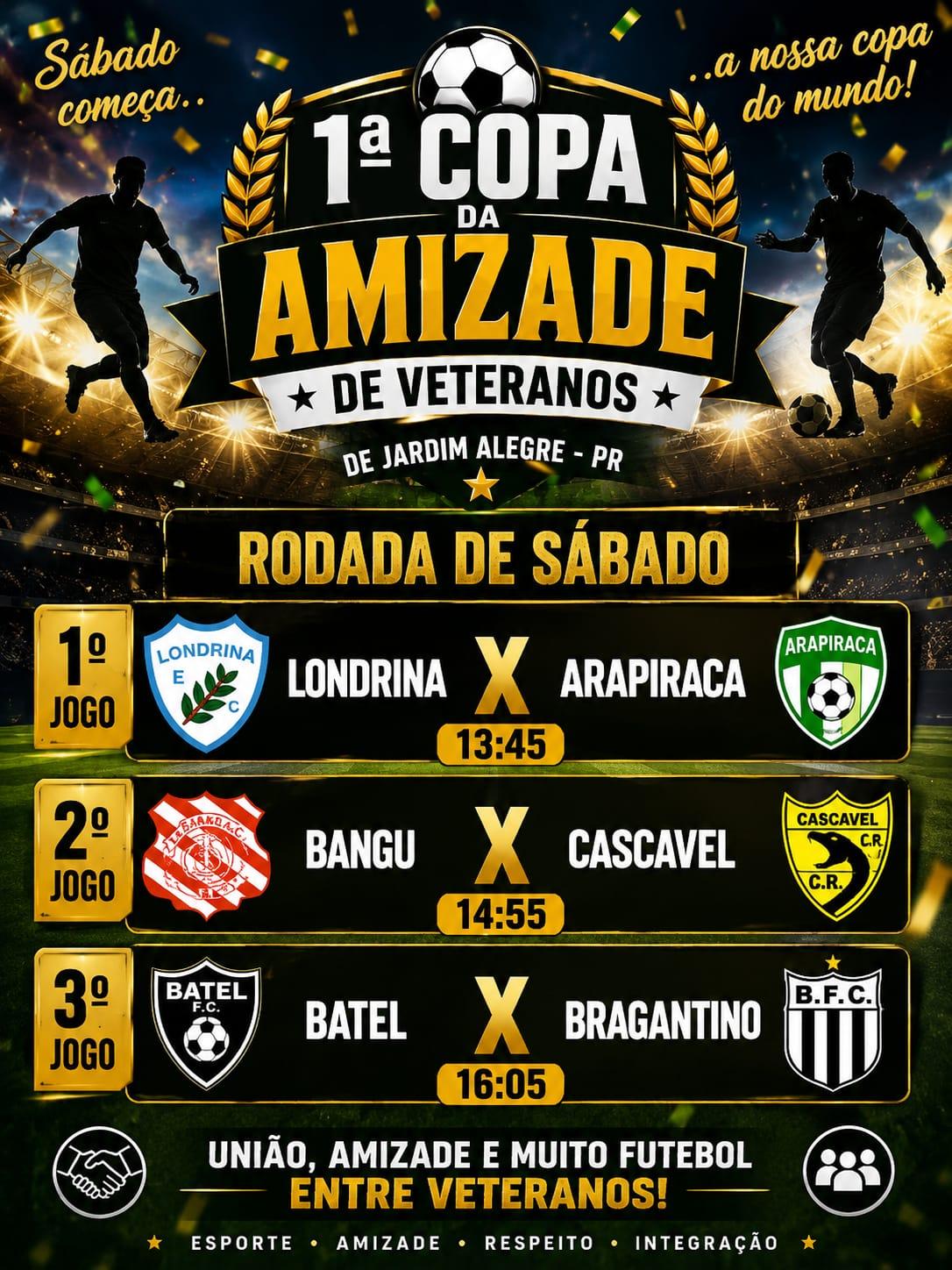 Cronograma da rodada de sábado