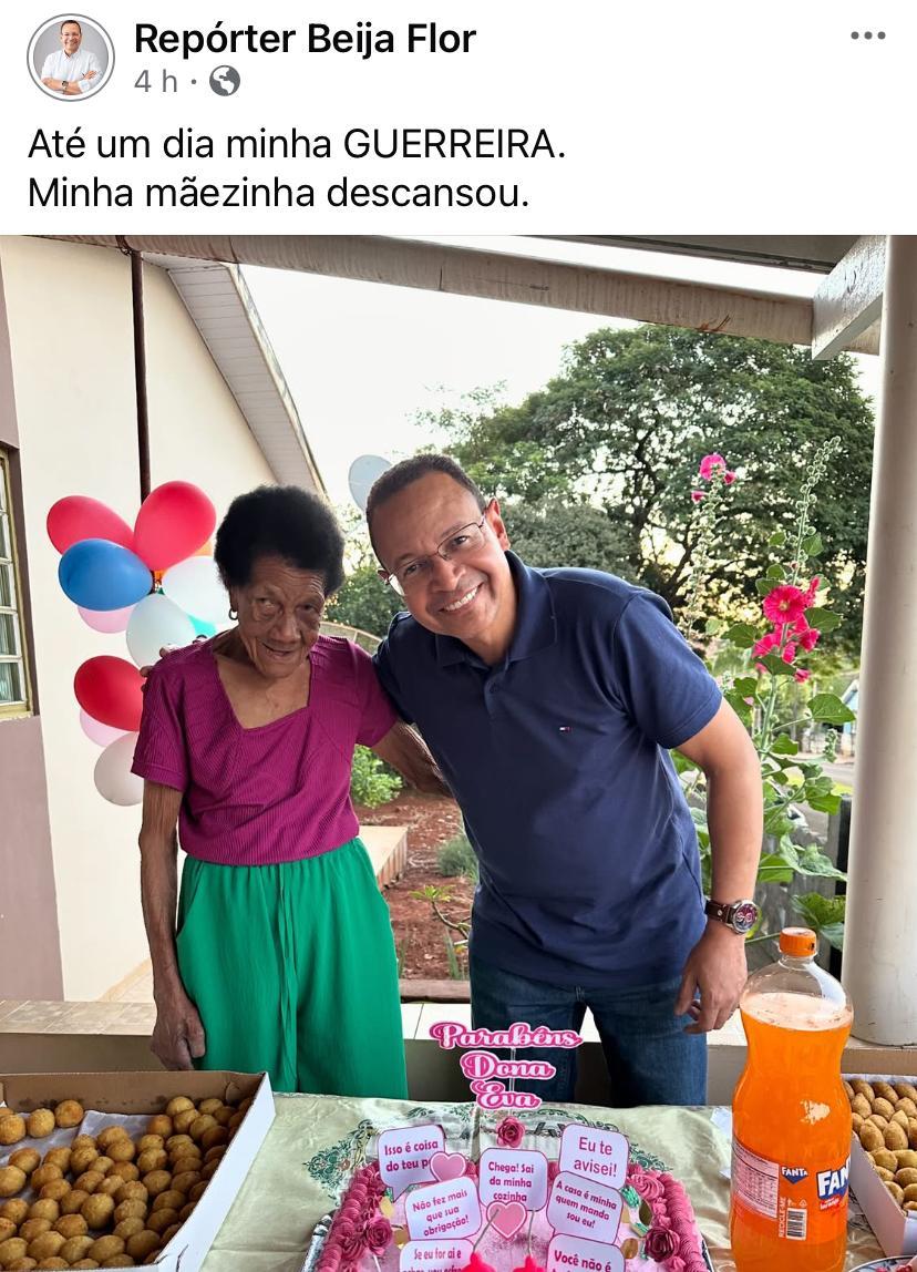 A morte foi comunicada pelo próprio apresentador por meio das redes sociais.