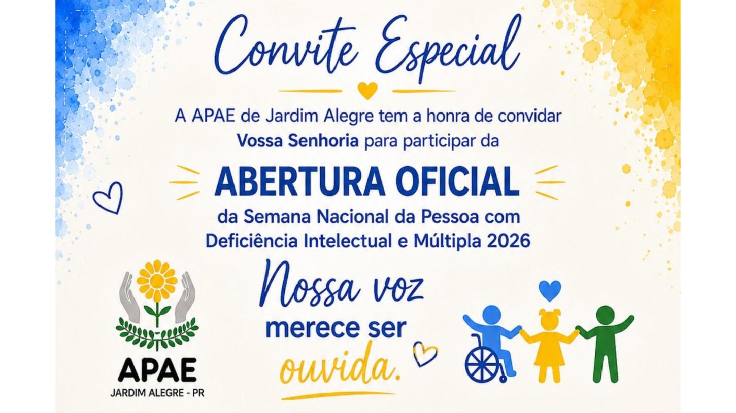 APAE de Jardim Alegre realiza abertura da Semana Nacional da Pessoa com Deficiência Intelectual e Múltipla 2026