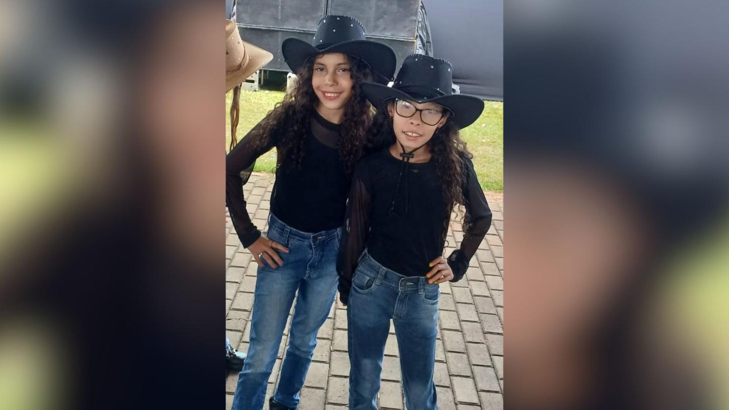 Gêmeas Luciana e Fabiana Alves da Silva completam 11 anos em Jardim Alegre