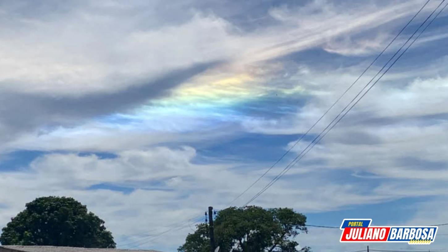 Possível fenômeno de arco circum-horizontal é registrado no céu de Jardim Alegre
