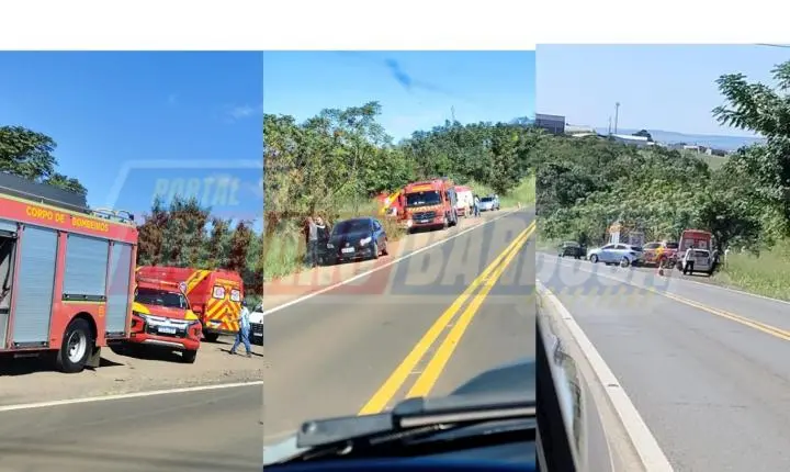 Acidente é registrado na PRC-466 próximo ao distrito de Monte Alto