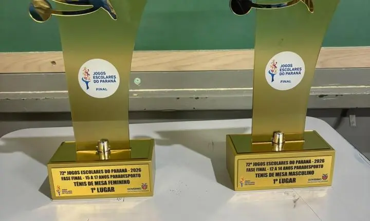 ATEMEJA conquista títulos nos Jogos Escolares do Paraná e leva Jardim Alegre ao pódio estadual no tênis de mesa