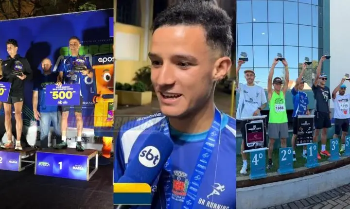 Atleta de Jardim Alegre vence duas corridas em menos de 12 horas e bate recorde pessoal