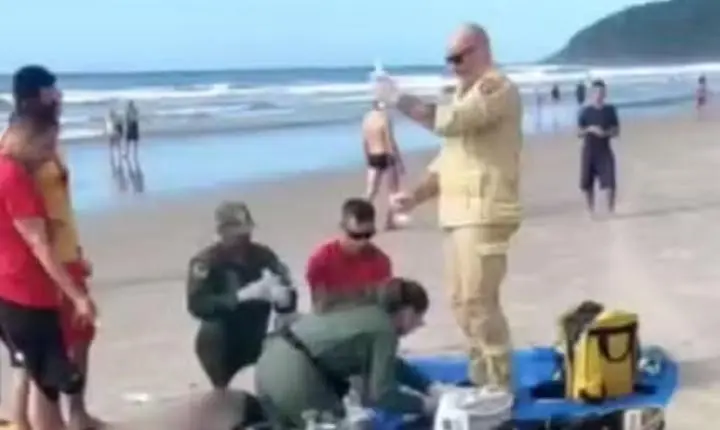 Avô morre após salvar neto de afogamento em praia, no litoral do Paraná