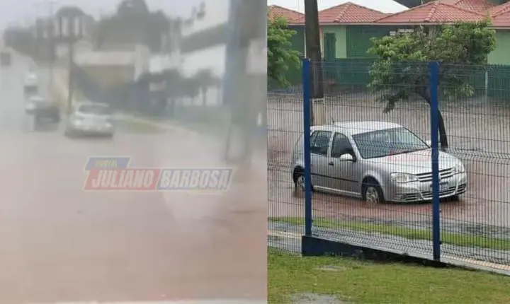   Chuva provoca alagamentos em vários pontos de Ivaiporã nesta sexta-feira