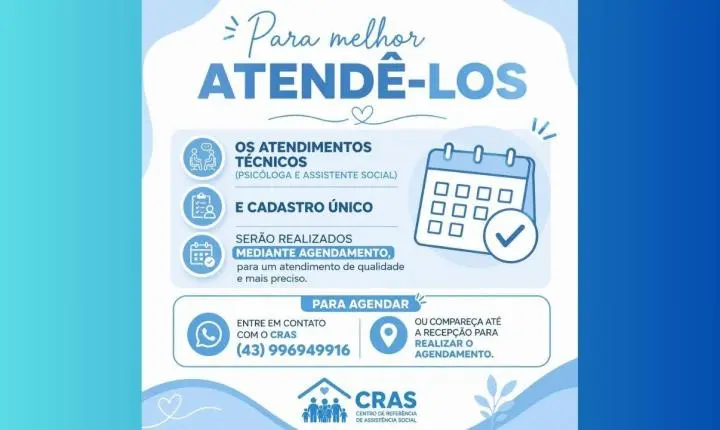 CRAS de Jardim Alegre passa a atender serviços por agendamento