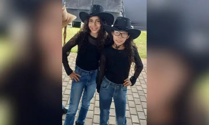 Gêmeas Luciana e Fabiana Alves da Silva completam 11 anos em Jardim Alegre
