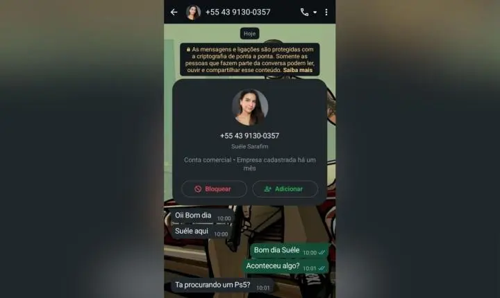 Golpistas usam imagem de moradora para tentar aplicar golpe em Jardim Alegre