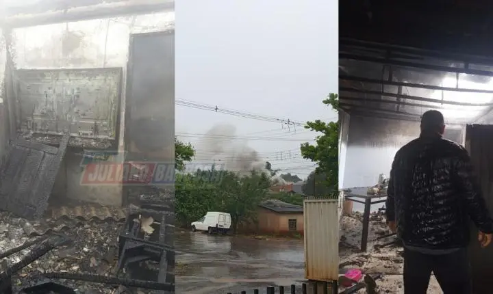 Incêndio em edificação mobiliza bombeiros em Lunardelli