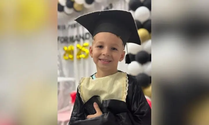 Morte de Bernardo Rafael, de 6 anos, causa comoção em Jardim Alegre e região; velório acontece na Capela Mortuária