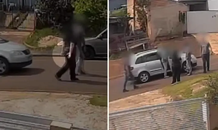 Mulher faz sinal de socorro durante agressão e é salva por testemunhas em Pitanga