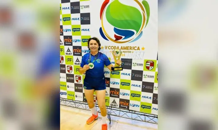 Roseli Mostachio, de Jardim Alegre, é campeã da Copa América após convocação para a Seleção Brasileira de Handebol Master