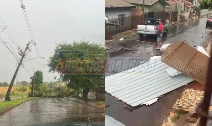 Temporal provoca estragos em Ivaiporã na tarde deste domingo (22)