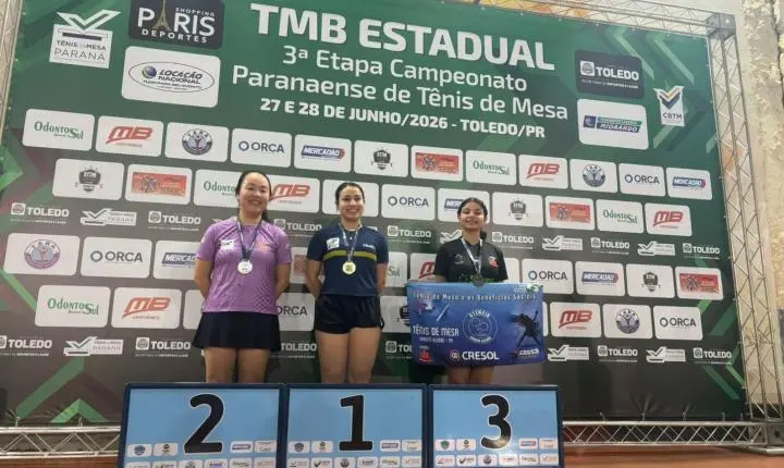 Tênis de mesa de Jardim Alegre conquista 7 pódios e tem melhor resultado da história no Paranaense