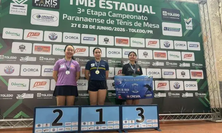 Tênis de mesa de Jardim Alegre conquista 7 pódios e tem melhor resultado da história no Paranaense