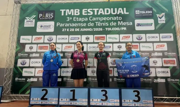 Tênis de mesa de Jardim Alegre conquista 7 pódios e tem melhor resultado da história no Paranaense