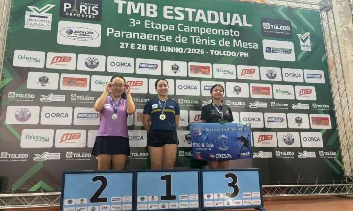 Tênis de mesa de Jardim Alegre conquista 7 pódios e tem melhor resultado da história no Paranaense