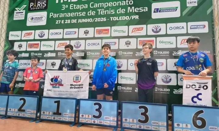 Tênis de mesa de Jardim Alegre conquista 7 pódios e tem melhor resultado da história no Paranaense