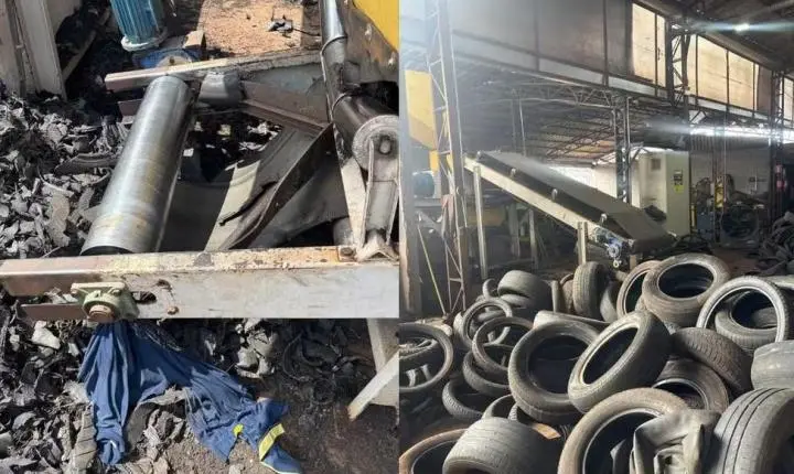 Trabalhador morre no dia do aniversário após acidente com máquina de triturar pneus em Maringá